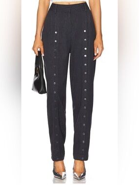 NONCHALANT LABEL Alessia Pant in Dusk & Silver Stripe